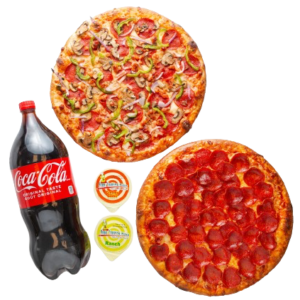 2 Pizzas Free Topping Favourite